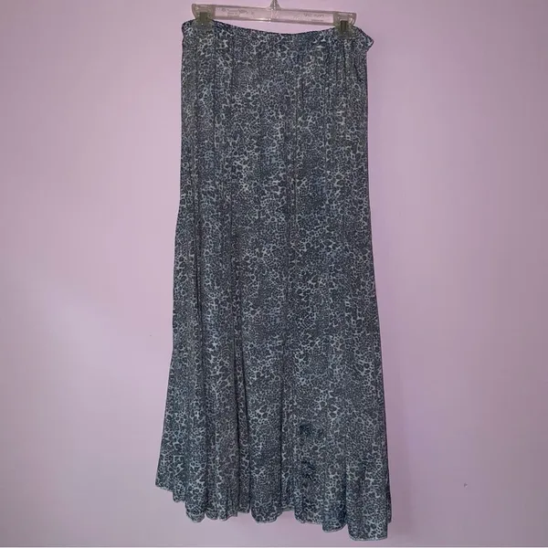 New Directions M Maxi Skirt Boho Animal Print Flounce Pull On - Image 2