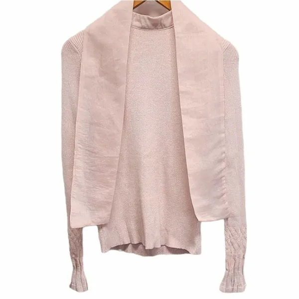 Nancy Pink Dust Sparkle Sweater Size Extra Large Bow‎ NEW - Image 6