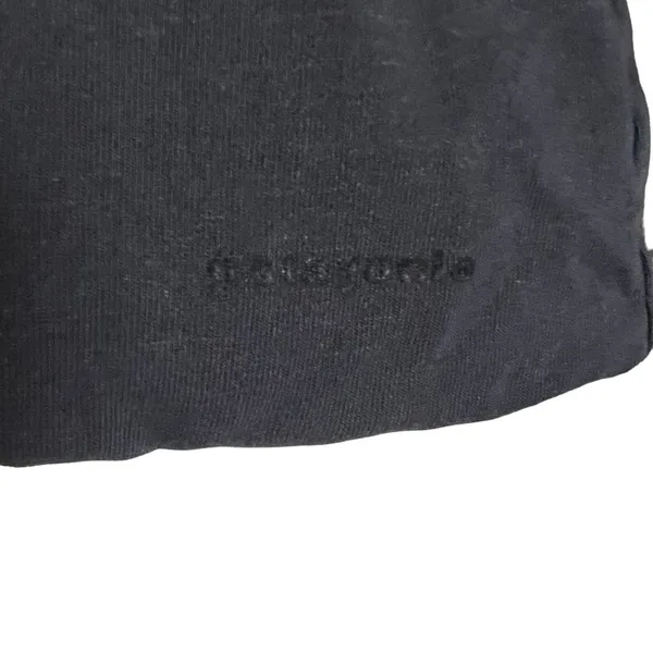 Patagonia Solid Black Organic Cotton Blend Boat Neck Long Sleeve Shirt Size S - Image 4