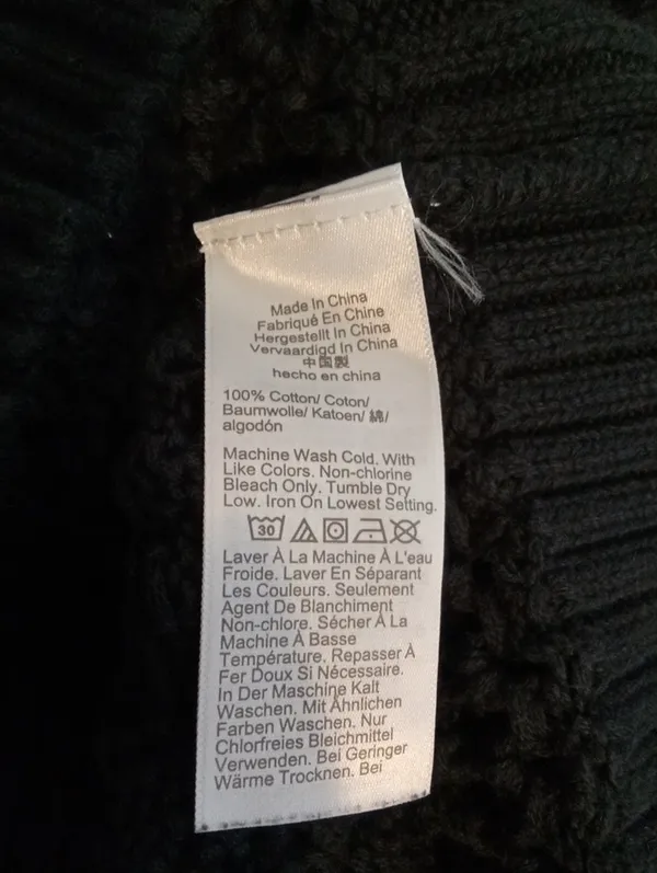 J Crew Pointelle Crewneck Sweater Black Knit Pull Over Boho Fall Womens M - Image 7