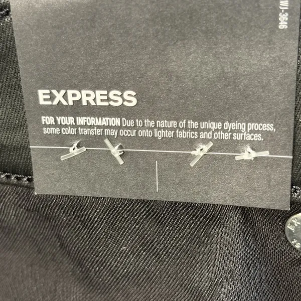 NWT Express Womens 14L Pants‎ Satin Coated Black Skyscraper Mid Rise Split Hem - Image 10