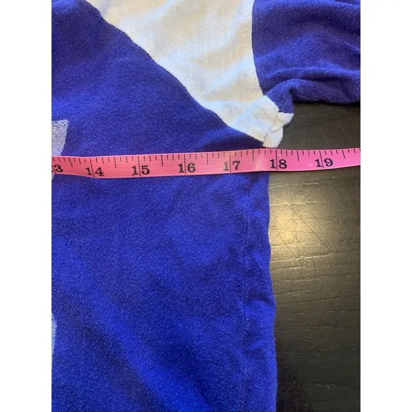 Y2K Lucky Brand Shirt Womens XS‎ Colorblock Purple Sporty 3/4 Sleeve READ - Image 8