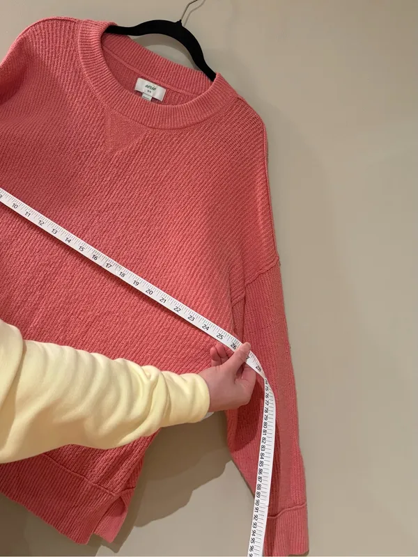 Aerie Pink Knit Oversized Sweater - Image 5