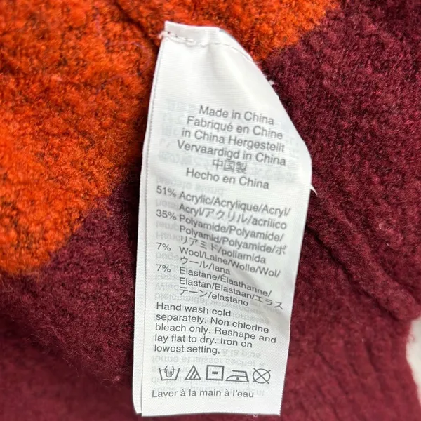 J. Crew Factory Small‎ Colorblock Open-Front Cardigan Sweater Wool Blend - Image 4