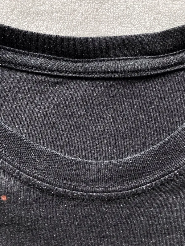 NIRVANA Black Tie-Front distressed tee with Multicolor Smiley Graphic - Image 10
