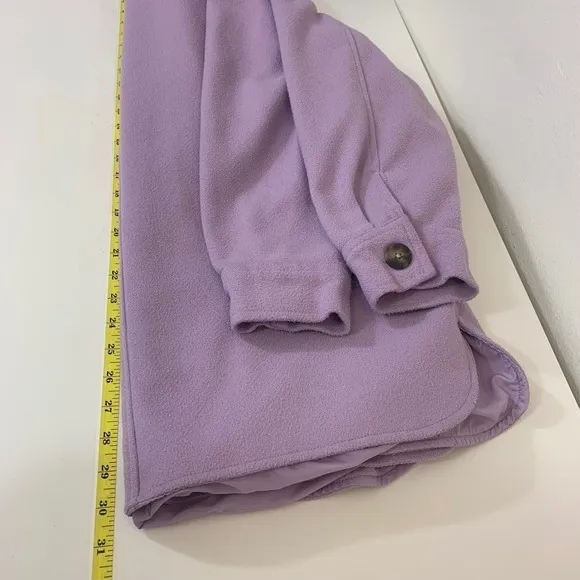 Forever 21 Women's S‎ Lavender Purple Oversized Button Up Shacket Shirt Jacket - Image 5