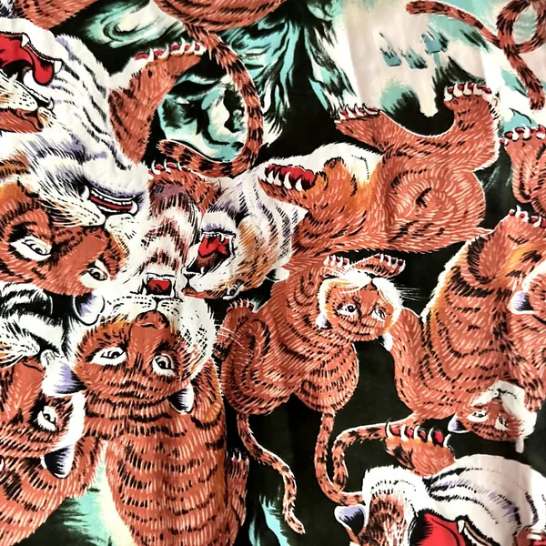 Tiger Printed Lounge Pants Sz M Red Size M - Image 5
