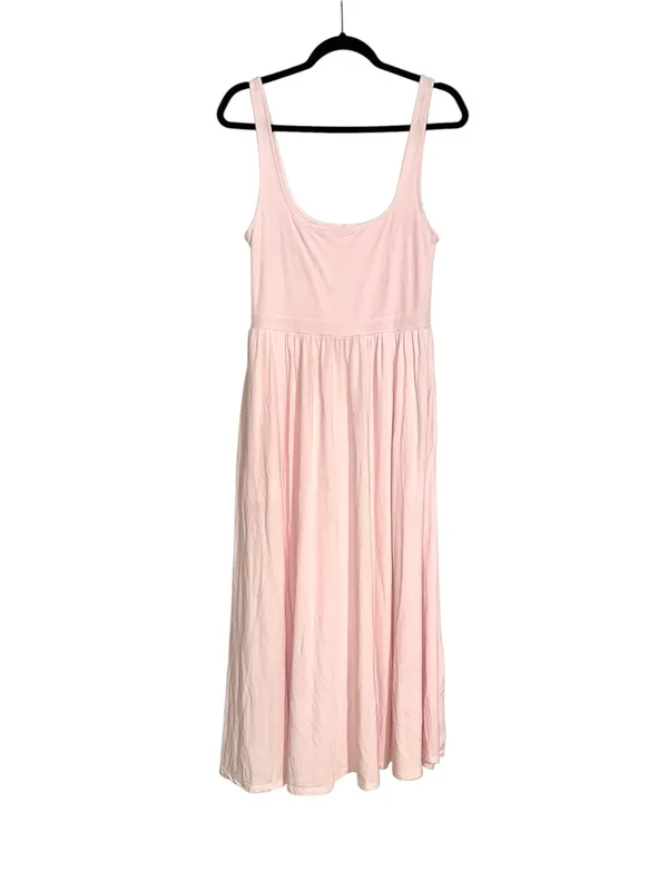 Aritzia Wilfred Market Midi Dress Sleeveless Scoop Neck MEDIUM in Petal Pink - Image 2