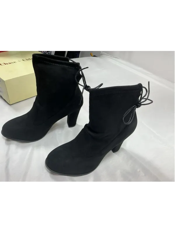 Womans New Chase & Chloe Solvang Pullon Ankle Boots Size 10 Black - Image 3
