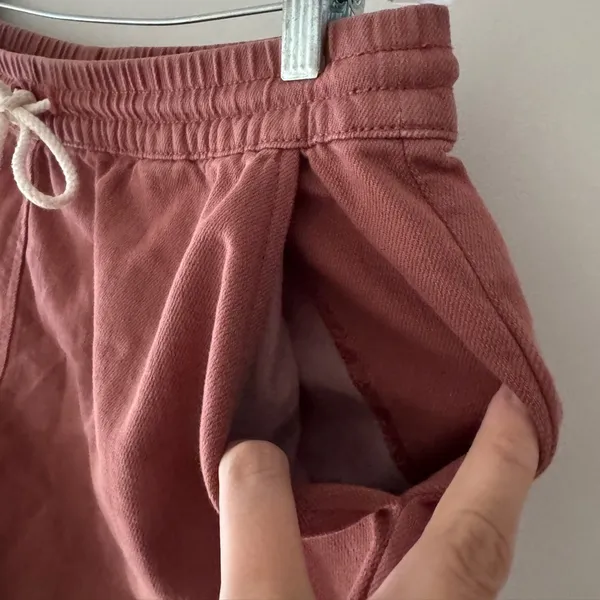 Aerie Salmon Pink‎ Beachy Cutoff Lounge Shorts Elastic Waist - Image 3