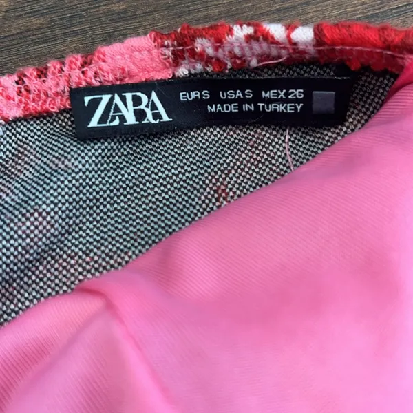Women’s Zara Pink Blogger Favorite Jeweled Jacquard Valentines Day Mini Dress - Image 6