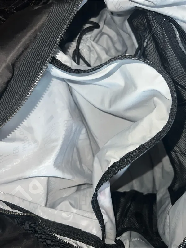 lululemon athletica Yoga Black Ruched Nylon Duffel Crossbody - Image 10