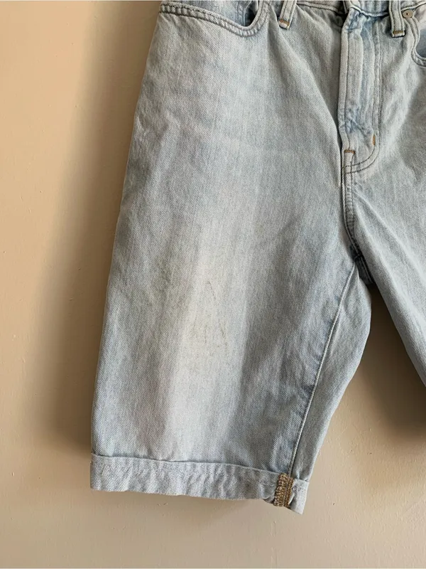 Madewell Light Blue Denim Bermuda Shorts Women Size 27 Perfect Vintage Jean - Image 2