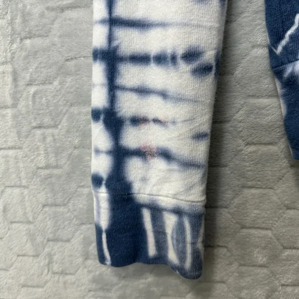 MONROW Zip Up Hoodie Cotton Blend Blue Tie Dye‎ Loungewear Athleisure Womens S - Image 8