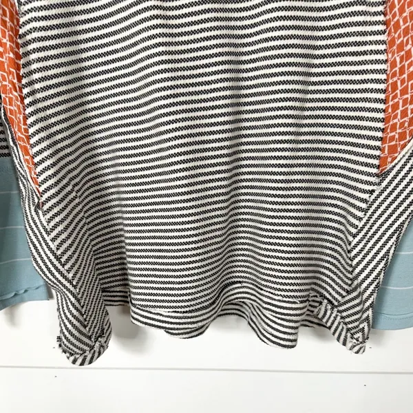 Ces Femme Striped Patchwork Print Long Sleeve Knit Top, EUC, Size Small - Image 9