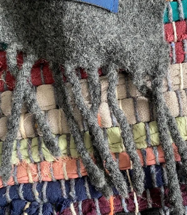 Grey Lambs Wool Scarf - Image 2