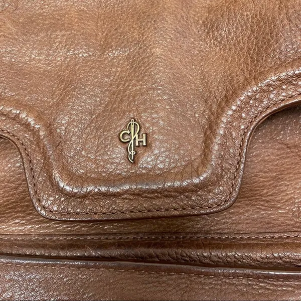 Cole Haan Emma Brown Pebbled Leather Crossbody Flap Bag - Image 7