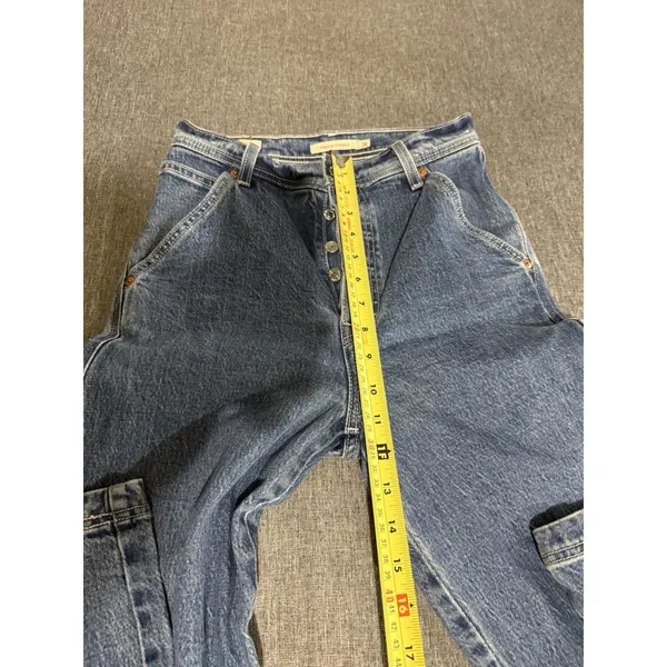 Levi's Premium Ribcage Straight Cargo Style Jeans Sz 26 - Image 7