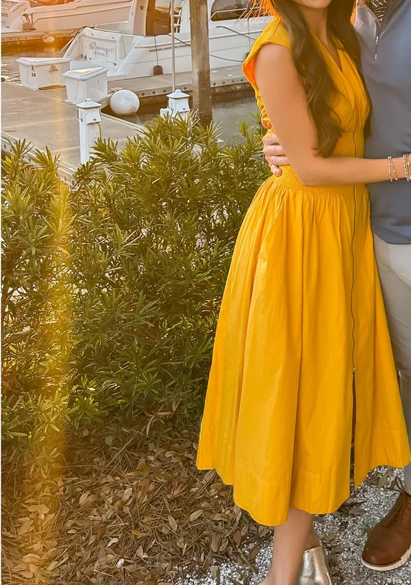 Anthropologie Yellow Dress - Image 2