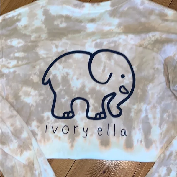 Ivory Ella long sleeve tie- dyed T-shirt - Image 3