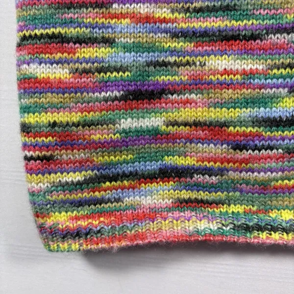 Womens Knit Bright Multicolor Pullover‎ Sweater Crew Neck Small - Image 5