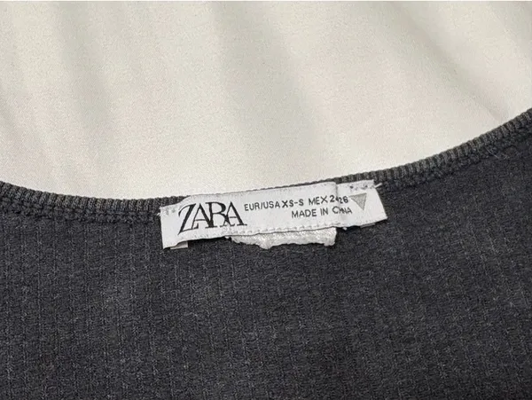 ZARA Crop Long Sleeve Top - Image 3