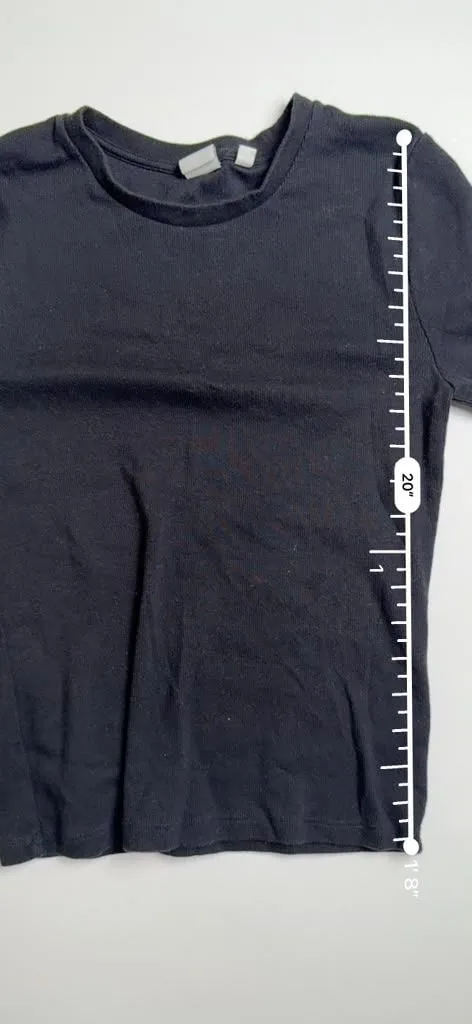 Aritzia Homestretch Basic Cotton Long Sleeve Crewneck Top Black Size M - Image 4