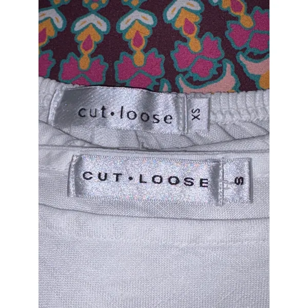 Cut Loose Womens White 100% Linen 2 Piece Set Tunic Tank Top and Wide Leg Pants - Image 6