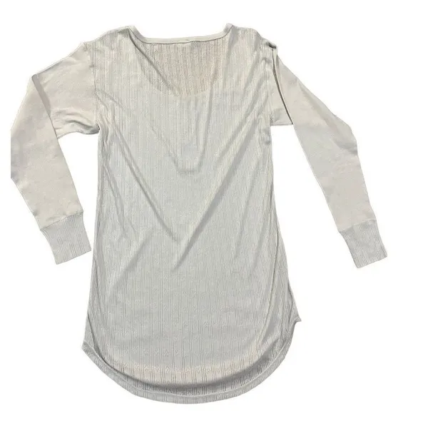 Free People intimately free long gray blue tunic‎ open knit back sz XS - Image 8