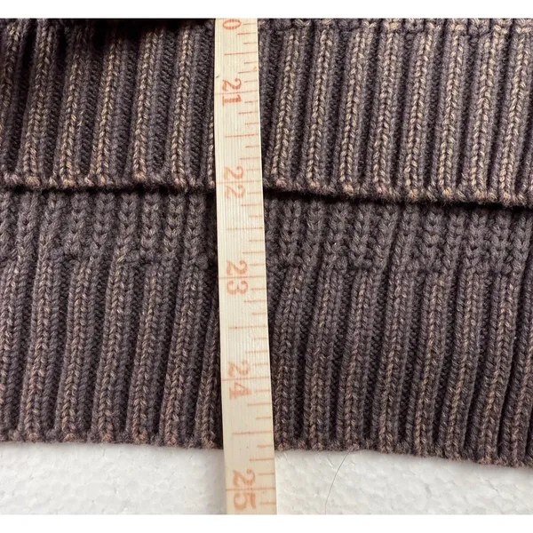 Umgee Chunky Knit‎ Sweater Women's Medium Mineral Wash Lace-Up Shoulder Grunge - Image 11