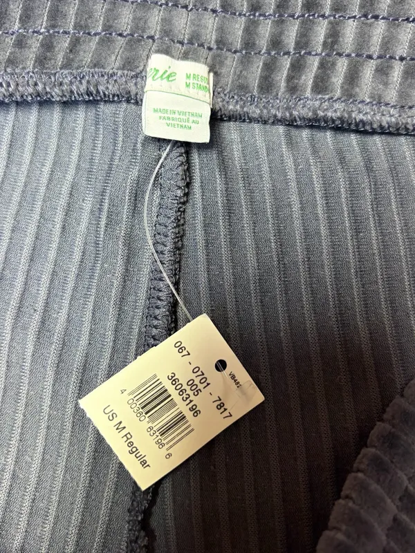 NEW Aerie Groove-On Ribbed Velour Flare Pants Charcoal Gray Womens Medium - Image 5
