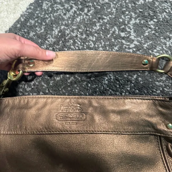 Coach Metallic Brown Shoulder Bag - Image 8