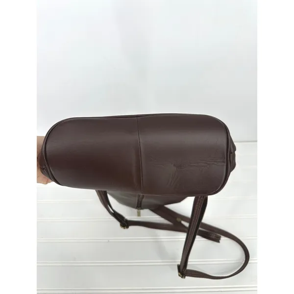 Tuscany Leather Backpack Purse Women OS Brown Leather Handmade Italy Sling Zip - Image 3