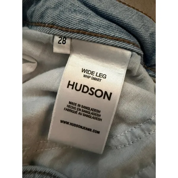 Hudson Jolene Whip Smart High Rise Wide Leg Jeans Size 28 - Image 7
