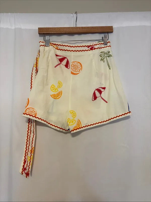 Emily Skort Set Top and Skort Citrus Fruit Beach Umbrella Print size Small NWT - Image 7