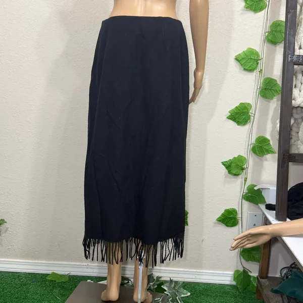 Pendleton Vintage Wool Elegant Black Maxi Skirt - Image 11