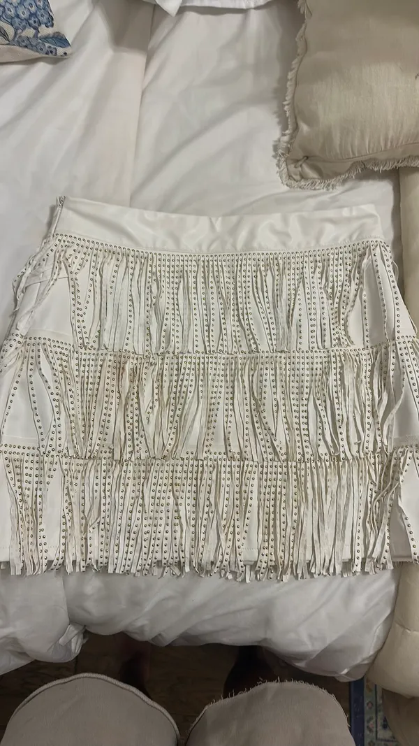 Blue B collection fringe skirt - Image 2