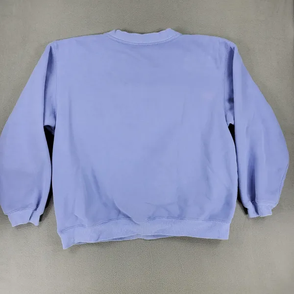 White Fox Sweatshirt Women S/M‎ Blue Purple Project 5 Puff Print Crewneck - Image 4