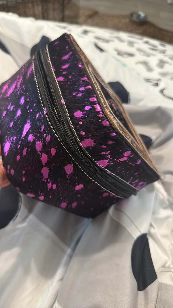 Handmade Western jewelry travel case Purple - Image 3