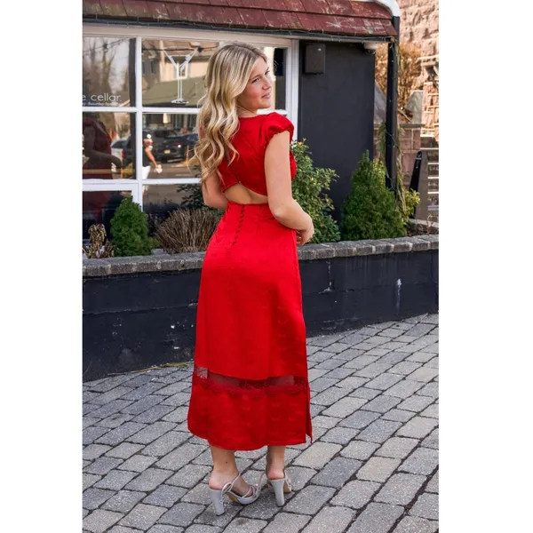 NEW Free People Foolish Heart Midi Dress Size Medium - Image 5