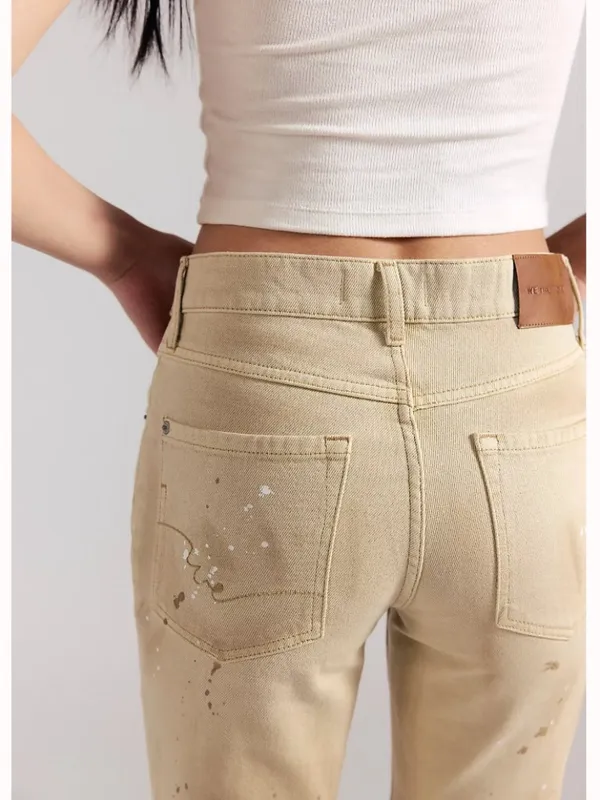 NWT Free People West Coast Relaxed Flare Jeans in Antique Ecru - Image 4