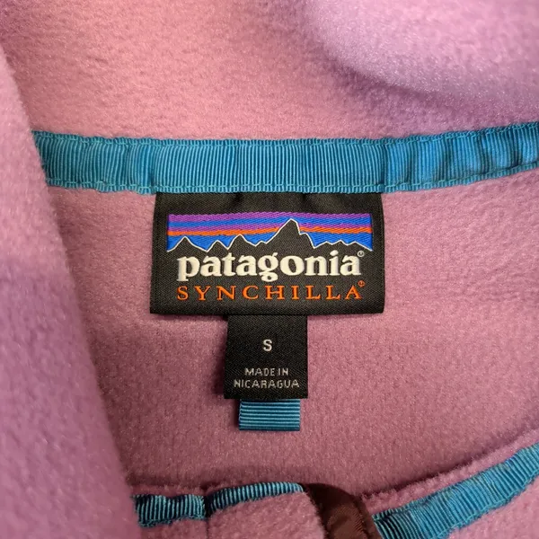 Patagonia Synchilla Lightweight Snap-T Pullover Pink Navy 25455 Womens Small - Image 4