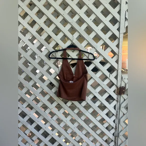 Free people Still Here Lurex Halter Cami - Image 7