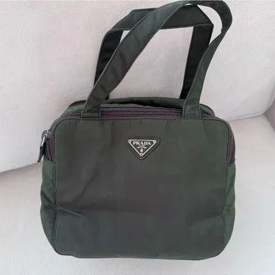 Prada Dark Green Nylon Toiletry Bag - Image 7