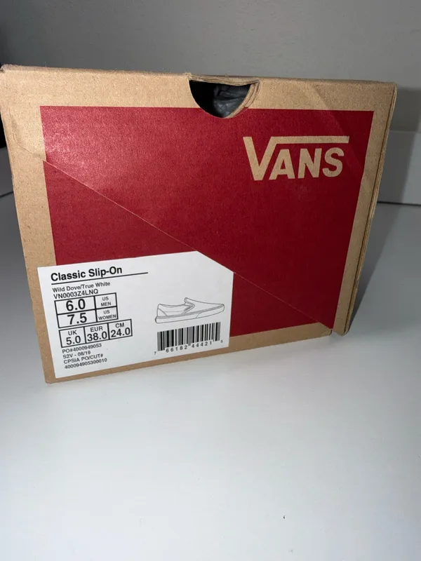 Vans Asher Slip On Classic Sneakers True White Canvas - Image 11