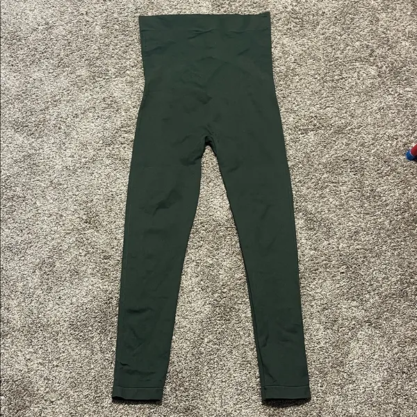 BLANQI Dark‎ Green Women’s Belly Support Maternity Leggings XL - Image 7