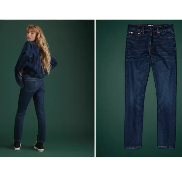 American Eagle NWT 77 Premium Denim Jeans Straight Crop Size 12 - Image 2