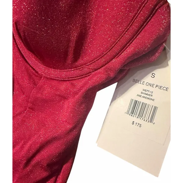 $175 NWT ONIA Pink Shimmer Anemone Underwire Belle One Piece Swimsuit Balconette - Image 2