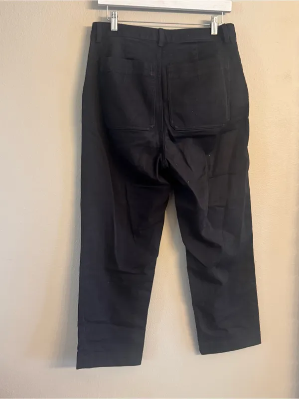 QUINCE Organic‎ Stretch Cotton Twill Straight Leg Cropped Pants - Image 5