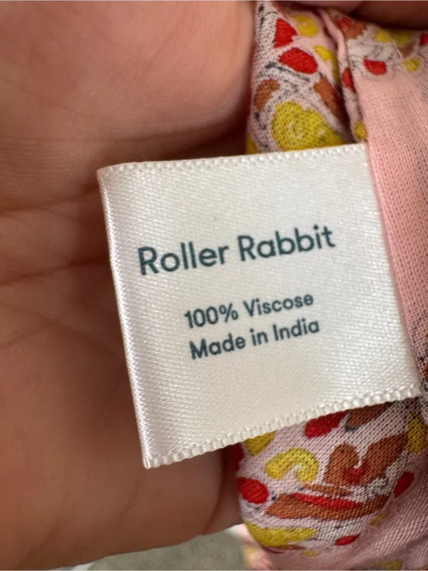 Roller Rabbit Pink Mini Wrap Dress Womens M Casual Summer Luxury Boho Classic - Image 6